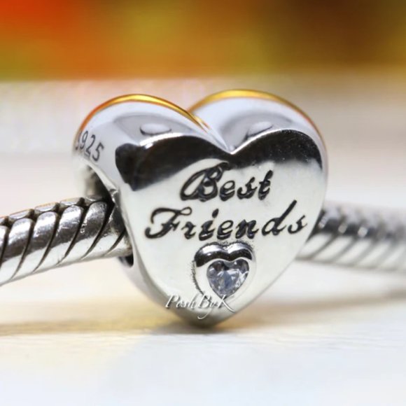 Pandora Polished Best Friends Heart Charm 791727CZ - Picture 2 of 3